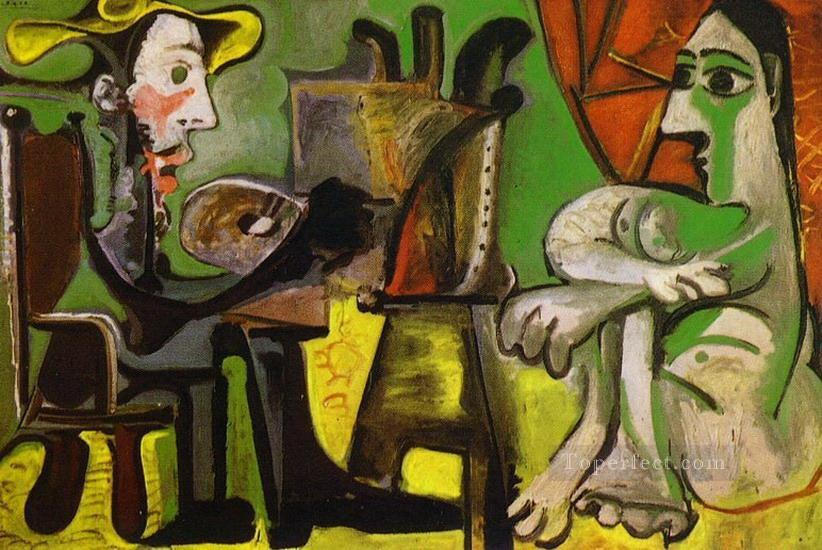 The Artist and His Model L artiste et son modele 5 1964 cubist Pablo Picasso Oil Paintings